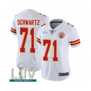 Women's Kansas City Chiefs #71 Mitchell Schwartz White Vapor Untouchable Limited Player Super Bowl LIV Bound Football Jersey