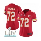 Women's Kansas City Chiefs #72 Eric Fisher Red Team Color Vapor Untouchable Limited Player Super Bowl LIV Bound Football Jersey