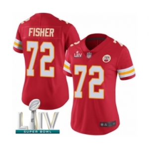 Women's Kansas City Chiefs #72 Eric Fisher Red Team Color Vapor Untouchable Limited Player Super Bowl LIV Bound Football Jersey