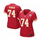 Women's Kansas City Chiefs #74 Martinas Rankin Game Red Team Color Football Jersey