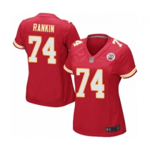 Women's Kansas City Chiefs #74 Martinas Rankin Game Red Team Color Football Jersey