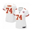 Women's Kansas City Chiefs #74 Martinas Rankin Game White Football Jersey