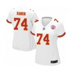 Women's Kansas City Chiefs #74 Martinas Rankin Game White Football Jersey