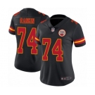 Women's Kansas City Chiefs #74 Martinas Rankin Limited Black Rush Vapor Untouchable Football Jersey