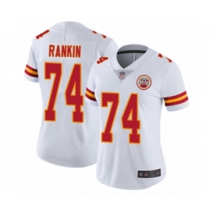 Women's Kansas City Chiefs #74 Martinas Rankin White Vapor Untouchable Elite Player Football Jersey