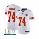 Women's Kansas City Chiefs #74 Martinas Rankin White Vapor Untouchable Limited Player Super Bowl LIV Bound Football Jersey