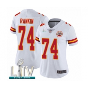 Women's Kansas City Chiefs #74 Martinas Rankin White Vapor Untouchable Limited Player Super Bowl LIV Bound Football Jersey