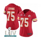 Women's Kansas City Chiefs #75 Cameron Erving Red Team Color Vapor Untouchable Limited Player Super Bowl LIV Bound Football Jersey