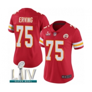 Women's Kansas City Chiefs #75 Cameron Erving Red Team Color Vapor Untouchable Limited Player Super Bowl LIV Bound Football Jersey