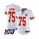 Women's Kansas City Chiefs #75 Cameron Erving White Vapor Untouchable Limited Player 100th Season Football Jersey