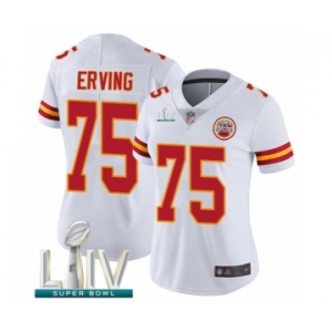 Women's Kansas City Chiefs #75 Cameron Erving White Vapor Untouchable Limited Player Super Bowl LIV Bound Football Jersey