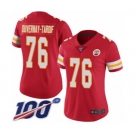 Women's Kansas City Chiefs #76 Laurent Duvernay-Tardif Red Team Color Vapor Untouchable Limited Player 100th Season Football Jersey