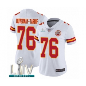 Women's Kansas City Chiefs #76 Laurent Duvernay-Tardif White Vapor Untouchable Limited Player Super Bowl LIV Bound Football Jersey