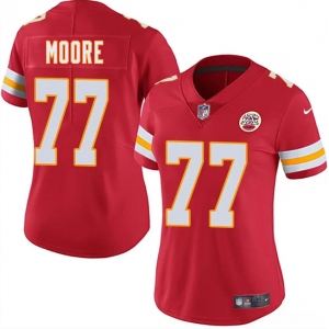 Women's Kansas City Chiefs #77 Jaylon Moore Red 2025 Vapor Untouchable Limited Stitched Jersey
