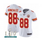 Women's Kansas City Chiefs #88 Tony Gonzalez White Vapor Untouchable Limited Player Super Bowl LIV Bound Football Jersey