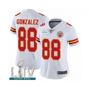 Women's Kansas City Chiefs #88 Tony Gonzalez White Vapor Untouchable Limited Player Super Bowl LIV Bound Football Jersey