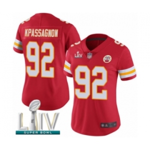 Women's Kansas City Chiefs #92 Tanoh Kpassagnon Red Team Color Vapor Untouchable Limited Player Super Bowl LIV Bound Football Jersey