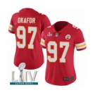 Women's Kansas City Chiefs #97 Alex Okafor Red Team Color Vapor Untouchable Limited Player Super Bowl LIV Bound Football Jersey