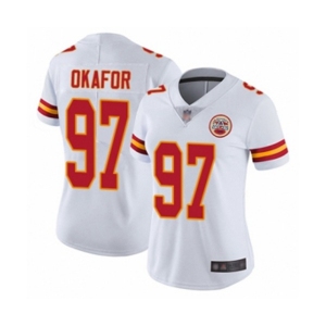 Women's Kansas City Chiefs #97 Alex Okafor White Vapor Untouchable Limited Player Football Jersey