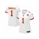 Women's Nike Kansas City Chiefs #1 Leon Sandcastle Limited White NFL Jersey