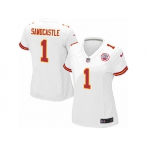 Women's Nike Kansas City Chiefs #1 Leon Sandcastle Limited White NFL Jersey