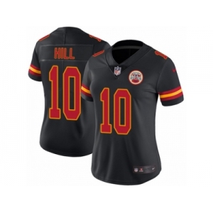 Women's Nike Kansas City Chiefs #10 Tyreek Hill Limited Black Rush NFL Jersey