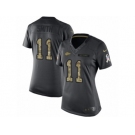 Women's Nike Kansas City Chiefs #11 Alex Smith Limited Black 2016 Salute to Service NFL Jersey