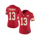 Women's Nike Kansas City Chiefs #13 De'Anthony Thomas Limited Red Rush NFL Jersey