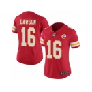 Women's Nike Kansas City Chiefs #16 Len Dawson Limited Red Rush NFL Jersey