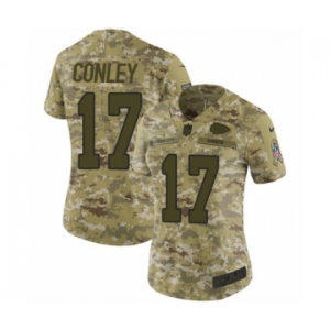 Women's Nike Kansas City Chiefs #17 Chris Conley Limited Camo 2018 Salute to Service NFL Jersey