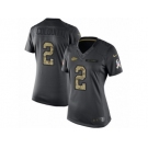 Women's Nike Kansas City Chiefs #2 Dustin Colquitt Limited Black 2016 Salute to Service NFL Jersey