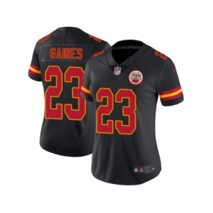 Women's Nike Kansas City Chiefs #23 Phillip Gaines Limited Black Rush NFL Jersey
