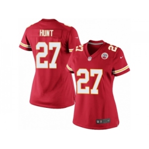 Women's Nike Kansas City Chiefs #27 Kareem Hunt Limited Red Team Color NFL Jersey