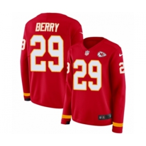 Women's Nike Kansas City Chiefs #29 Eric Berry Limited Red Therma Long Sleeve NFL Jersey