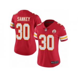 Women's Nike Kansas City Chiefs #30 Bishop Sankey Limited Red Rush NFL Jersey