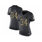 Women's Nike Kansas City Chiefs #34 Knile Davis Limited Black 2016 Salute to Service NFL Jersey