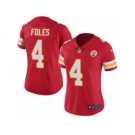 Women's Nike Kansas City Chiefs #4 Nick Foles Limited Red Rush NFL Jersey