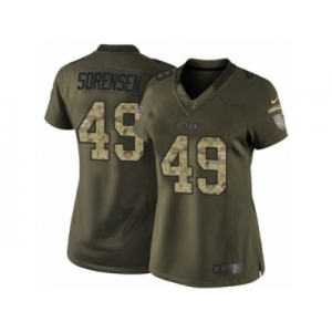 Women's Nike Kansas City Chiefs #49 Daniel Sorensen Limited Green Salute to Service NFL Jersey