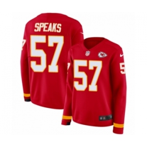 Women's Nike Kansas City Chiefs #57 Breeland Speaks Limited Red Therma Long Sleeve NFL Jersey