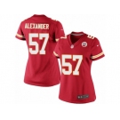 Women's Nike Kansas City Chiefs #57 D.J. Alexander Limited Red Team Color NFL Jersey