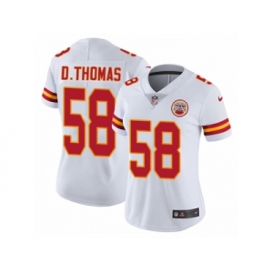 Women's Nike Kansas City Chiefs #58 Derrick Thomas Vapor Untouchable Limited White NFL Jersey