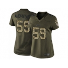 Women's Nike Kansas City Chiefs #59 Justin March-Lillard Limited Green Salute to Service NFL Jersey