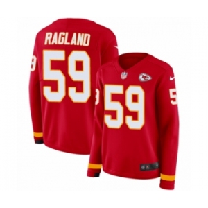 Women's Nike Kansas City Chiefs #59 Reggie Ragland Limited Red Therma Long Sleeve NFL Jersey