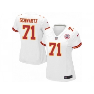 Women's Nike Kansas City Chiefs #71 Mitchell Schwartz Game White NFL Jersey