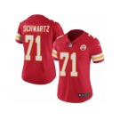 Women's Nike Kansas City Chiefs #71 Mitchell Schwartz Limited Red Rush NFL Jersey