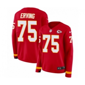 Women's Nike Kansas City Chiefs #75 Cameron Erving Limited Red Therma Long Sleeve NFL Jersey