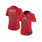 Women's Nike Kansas City Chiefs #87 Travis Kelce Limited Red 2017 Pro Bowl NFL Jersey