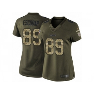 Women's Nike Kansas City Chiefs #89 Gavin Escobar Limited Green Salute to Service NFL Jersey