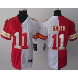 nike women nfl jerseys kansas city chiefs #11 smith white-red[nike split]