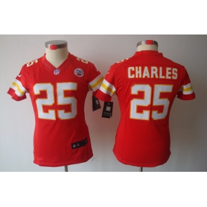 nike women nfl jerseys kansas city chiefs #25 charles red[nike limited]